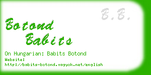 botond babits business card